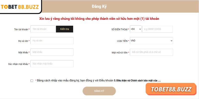 Hướng dẫn các bước đăng ký vô cùng đơn giản